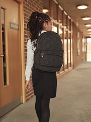Black Quilted Backpack - Image 2 of 11