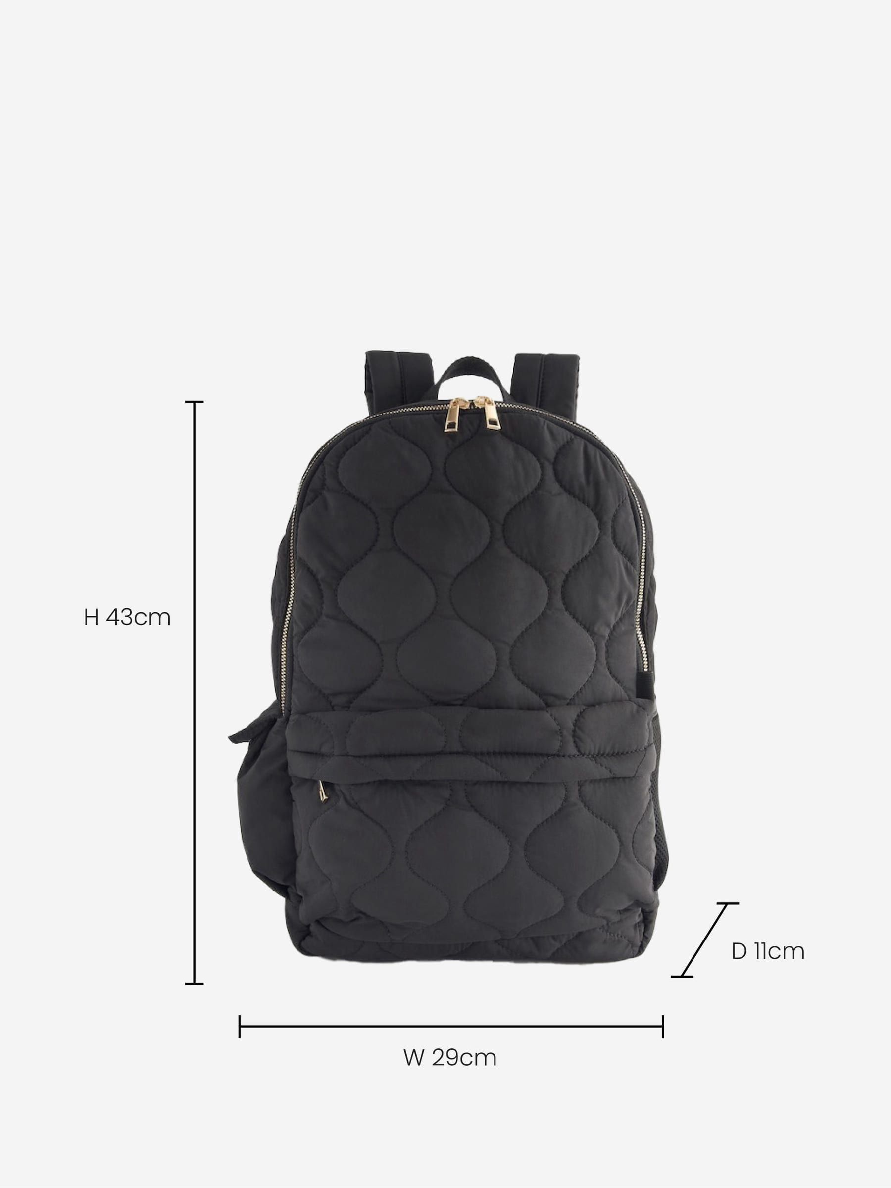Buy Black Quilted Backpack from Next Luxembourg