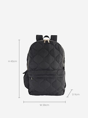 Black Quilted Backpack - Image 3 of 11