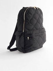 Black Quilted Backpack - Image 5 of 11