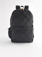 Black Quilted Backpack - Image 6 of 11