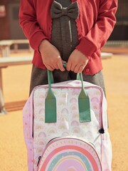Multi Pastel Rainbow Double Handle Backpack - Image 2 of 11