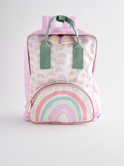 Multi Pastel Rainbow Double Handle Backpack - Image 3 of 11