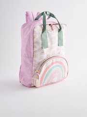 Multi Pastel Rainbow Double Handle Backpack - Image 4 of 11