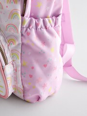 Multi Pastel Rainbow Double Handle Backpack - Image 8 of 11