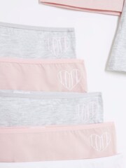 River Island Pink Girls 100% Cotton Vests And Briefs Set 10 Piece - Image 2 of 3