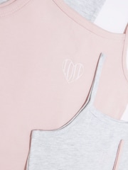 River Island Pink Girls 100% Cotton Vests And Briefs Set 10 Piece - Image 3 of 3