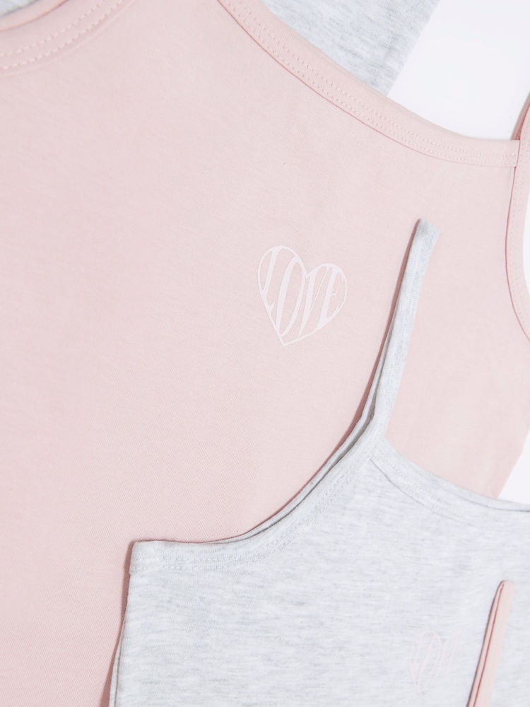River Island Pink Girls 100% Cotton Vests And Briefs Set 10 Piece - Image 3 of 3 River Island Pink Girls 100% Cotton Vests And Briefs Set 10 Piece - Image 3 of 3
