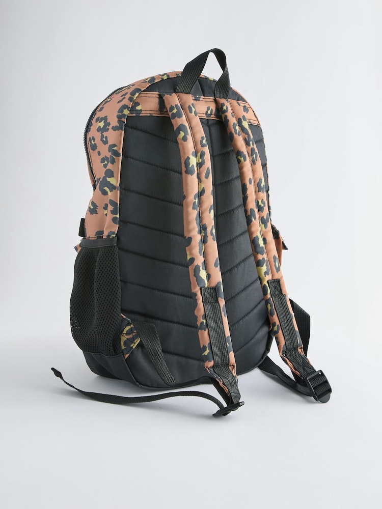 Chocolate Brown Leopard Backpack - Image 2 of 8