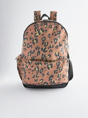 Chocolate Brown Leopard Backpack - Image 3 of 8