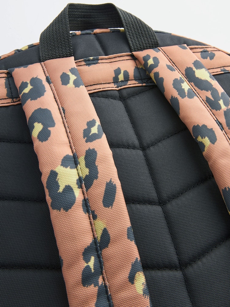 Chocolate Brown Leopard Backpack - Image 5 of 8