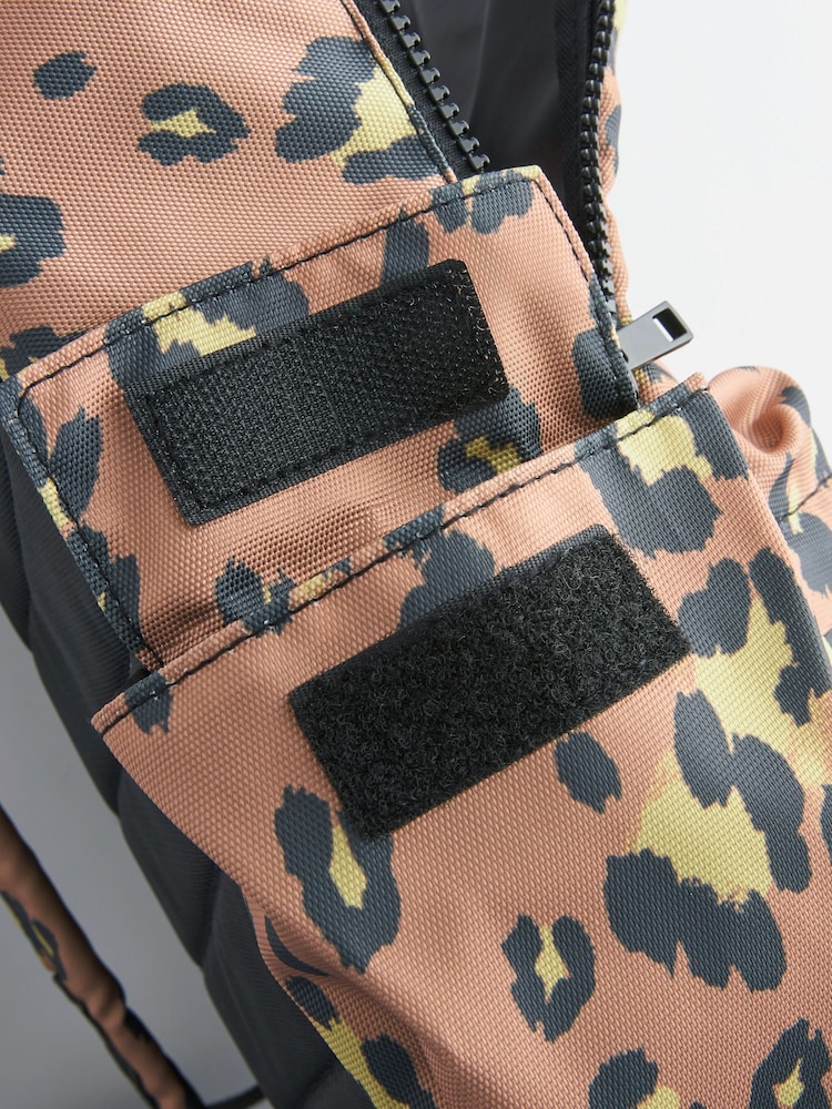 Chocolate Brown Leopard Backpack - Image 6 of 8