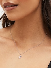 Sterling Silver Initial Sparkle Pave Necklace - Image 1 of 5