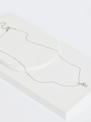 Sterling Silver Initial Sparkle Pave Necklace - Image 3 of 5