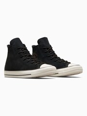 Converse Black Chuck Taylor Suede Trainers - Image 3 of 7