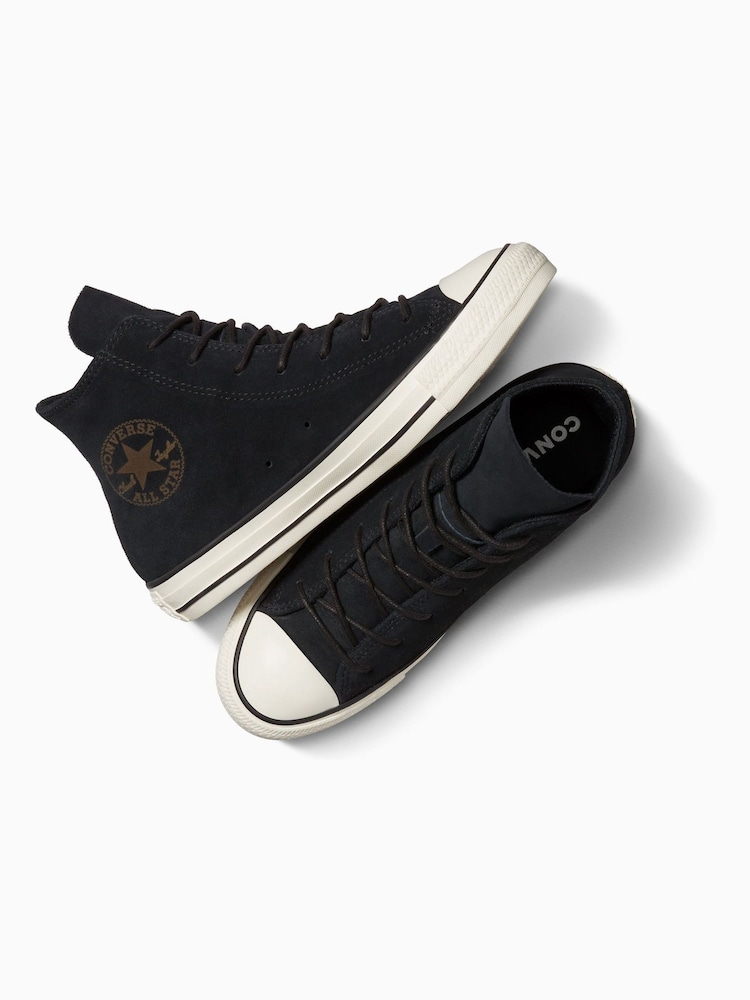 Converse Black Chuck Taylor Suede Trainers - Image 5 of 7