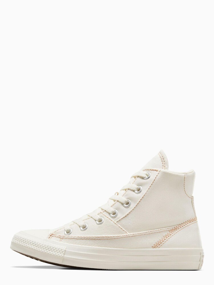 Converse Neutral Chuck Taylor Patchwork High Top Trainers - Image 2 of 7