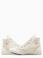 Converse Neutral Chuck Taylor Patchwork High Top Trainers - Image 4 of 7
