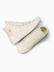 Converse Neutral Chuck Taylor Patchwork High Top Trainers - Image 6 of 7