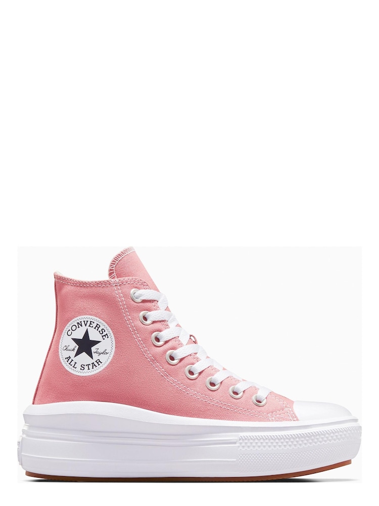 Converse Pink All Star Move High Top Trainers - Image 1 of 6
