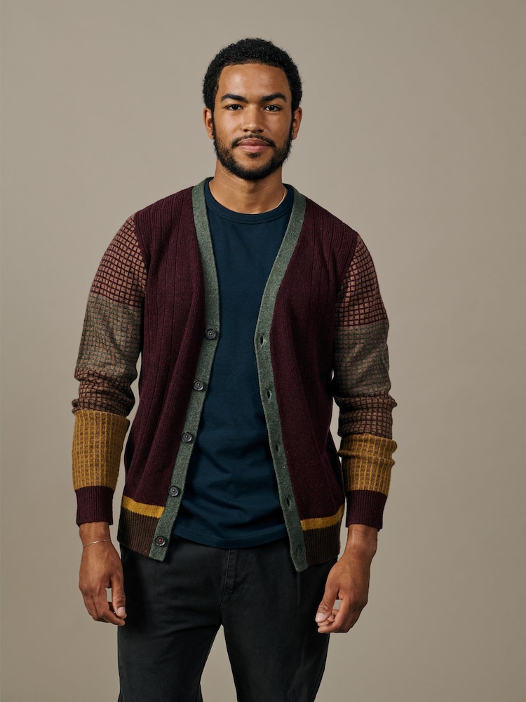 Aubin Red Trent Cardigan - Image 1 of 4