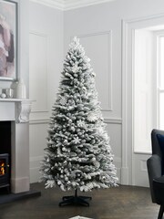 White 6ft Pre Lit Pre Decorated Pop Up Snowy Christmas Tree - Image 2 of 3