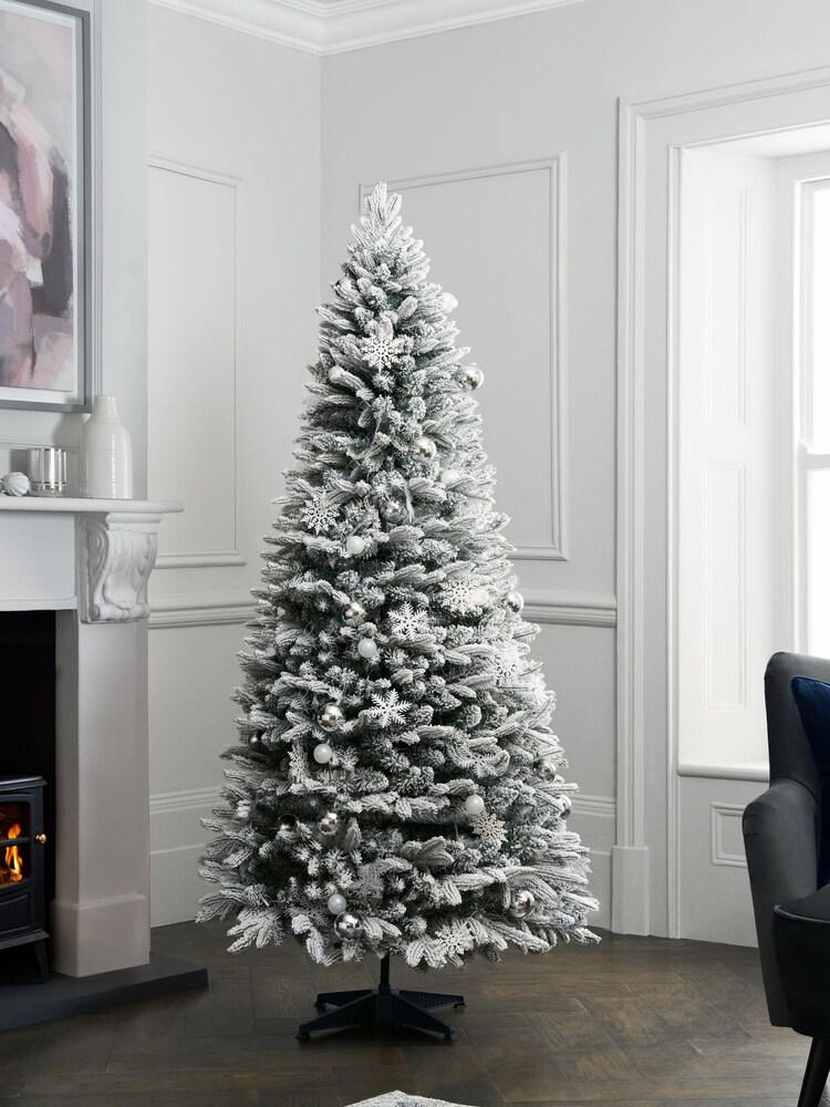 White 6ft Pre Lit Pre Decorated Pop Up Snowy Christmas Tree - Image 2 of 3