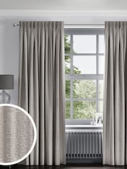 Silver Grey Metallic Stripe Made To Measure Curtains - Image 1 of 9