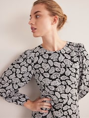 Boden Blue Button Front Jersey Mini Dress - Image 4 of 5