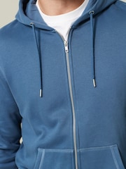 Blue Zip Through Hoodie - Image 4 of 4