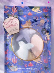 Set of 4 Purple Mermaid Bath Fizzer Set - Image 1 of 3