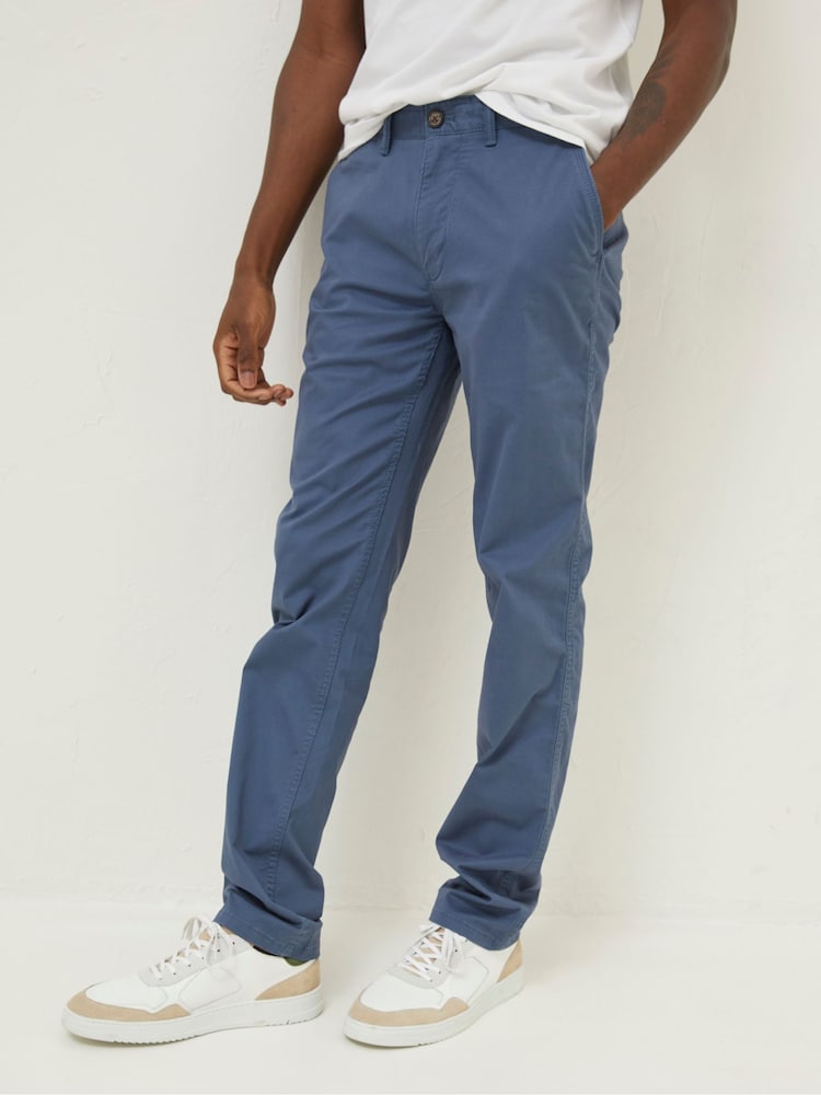 FatFace Blue Heyshott Slim Stretch Chinos - Image 1 of 4 FatFace Blue Heyshott Slim Stretch Chinos - Image 1 of 4