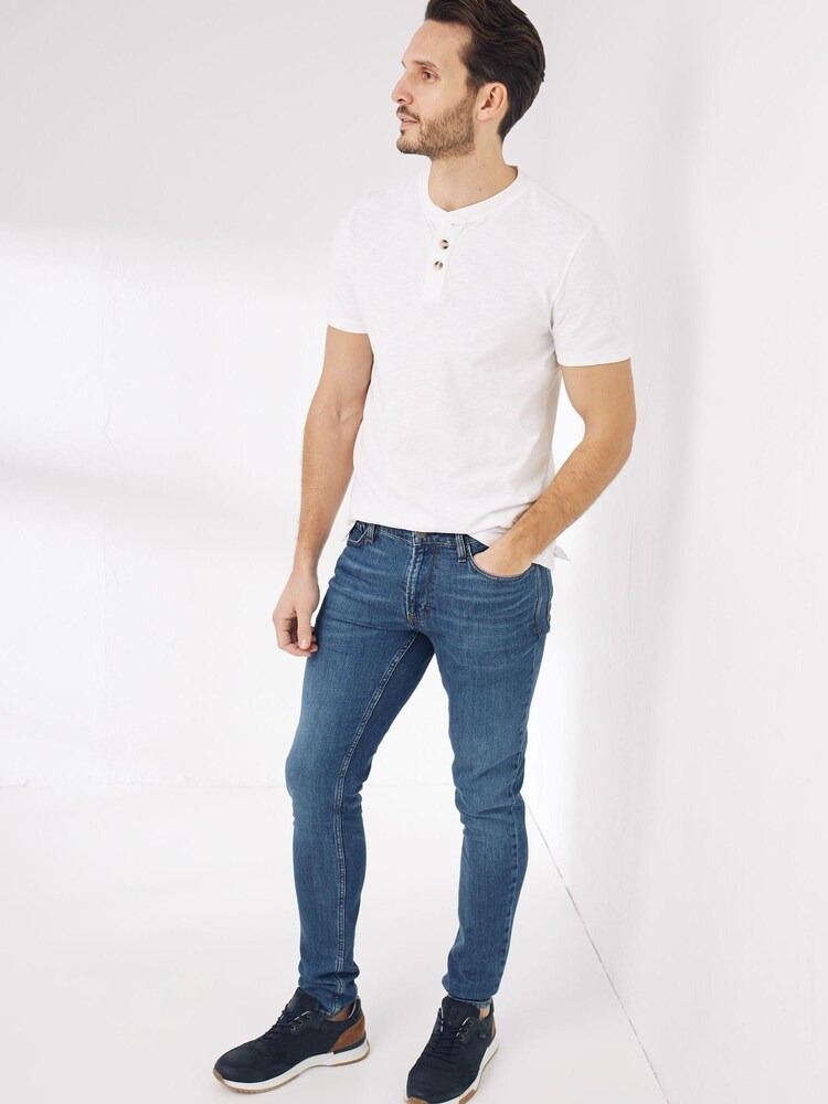FatFace Blue Lean Slim Stone Wash Jeans - Image 1 of 1
