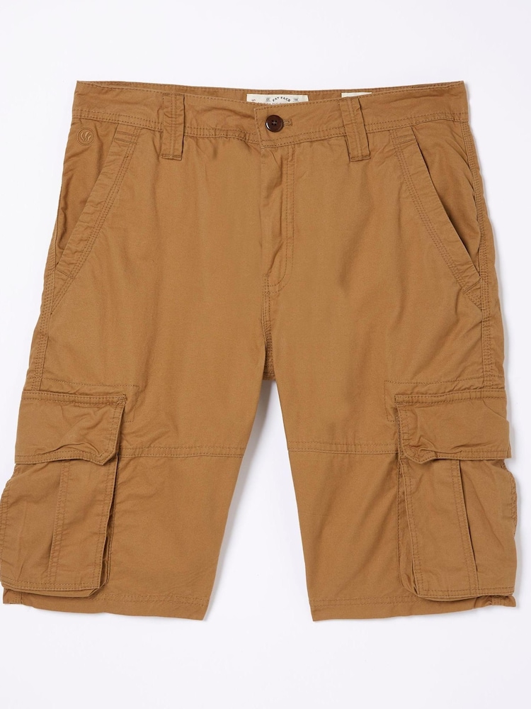 FatFace Brown Bude Lightweight Cargo Shorts - Image 1 of 1