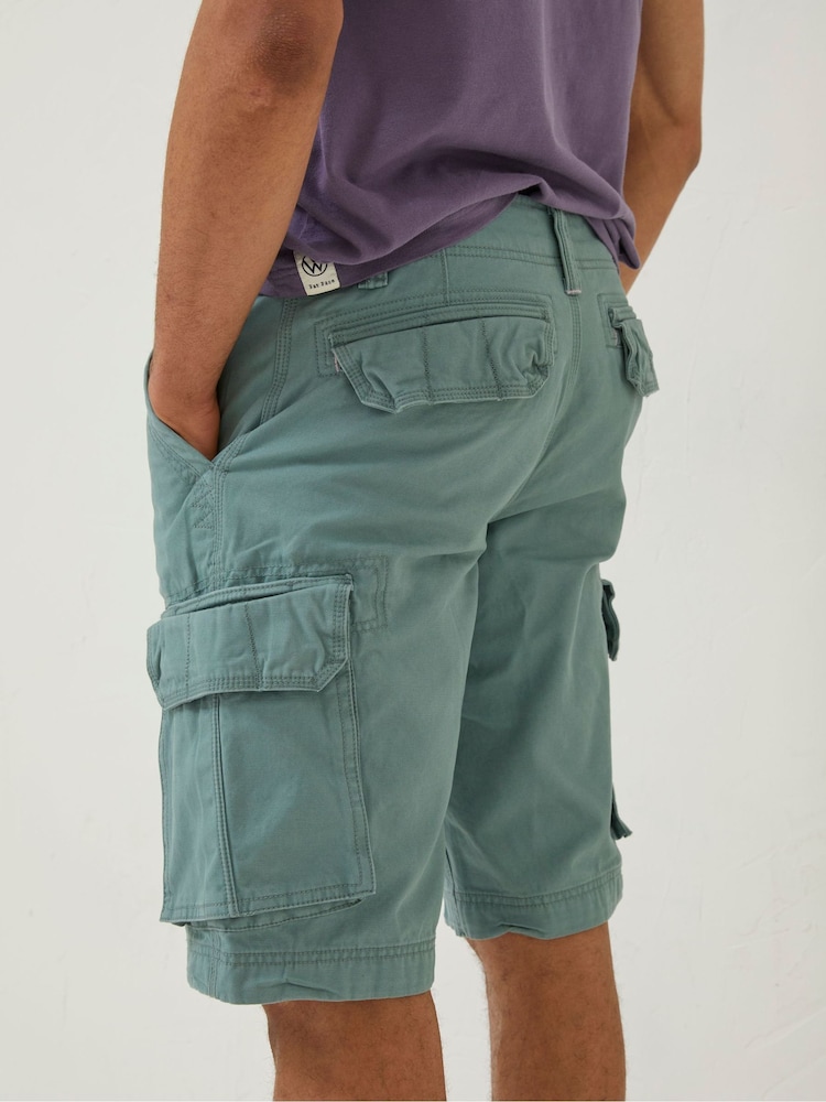 FatFace Green Breakyard Cargo Shorts - Image 1 of 4