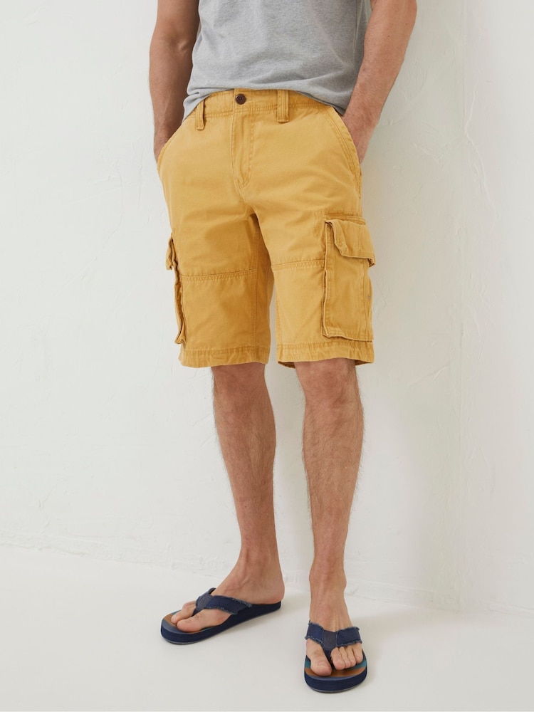 FatFace Yellow Breakyard Cargo Shorts - Image 1 of 5