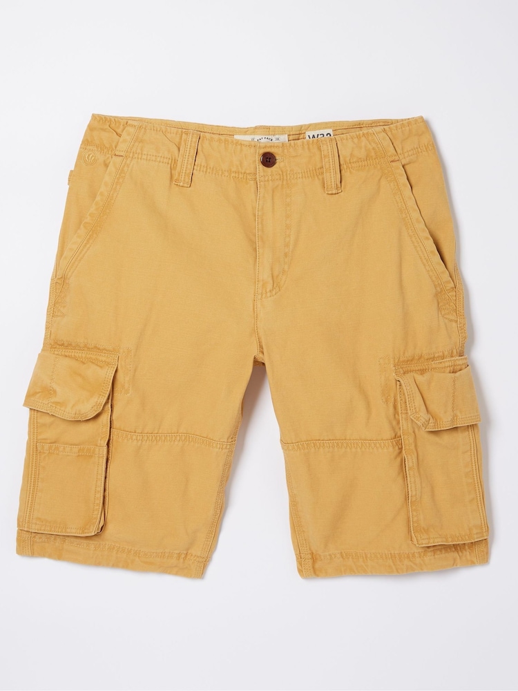 FatFace Yellow Breakyard Cargo Shorts - Image 5 of 5