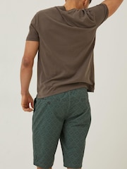 FatFace Green Seaton Tile Print Shorts - Image 2 of 4