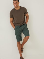 FatFace Green Seaton Tile Print Shorts - Image 3 of 4