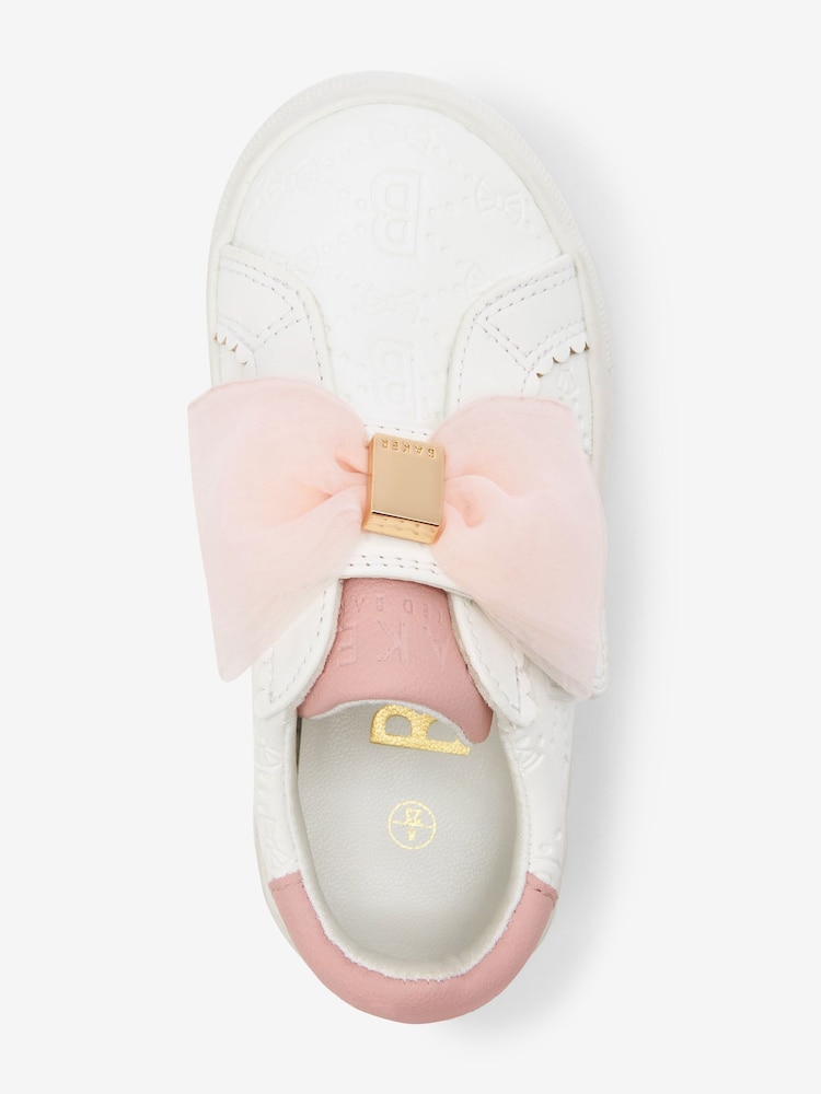 Baker by Ted Baker Girls Organza Bow Trainers - Image 3 of 5