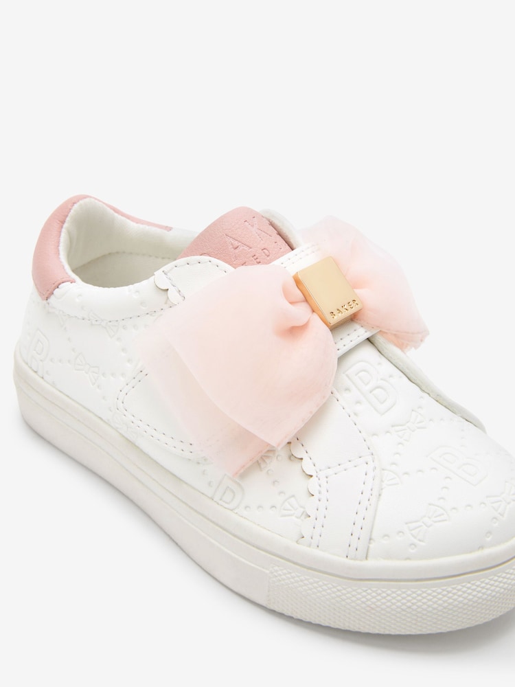 Baker by Ted Baker Girls Organza Bow Trainers - Image 4 of 5
