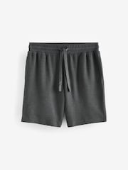 Grey/Navy Blue Waffle Texture Lightweight Joggers Shorts 2 Pack - Image 12 of 15