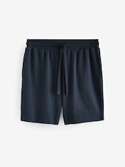 Grey/Navy Blue Waffle Texture Lightweight Joggers Shorts 2 Pack - Image 13 of 15