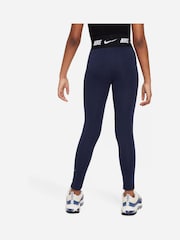 Nike Navy Logo Tape High Waisted Leggings - Image 2 of 5