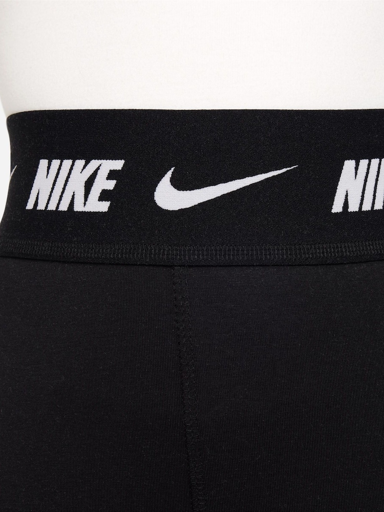 Nike Black Logo Tape High Waisted Leggings - Image 10 of 10