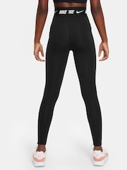 Nike Black Logo Tape High Waisted Leggings - Image 2 of 10