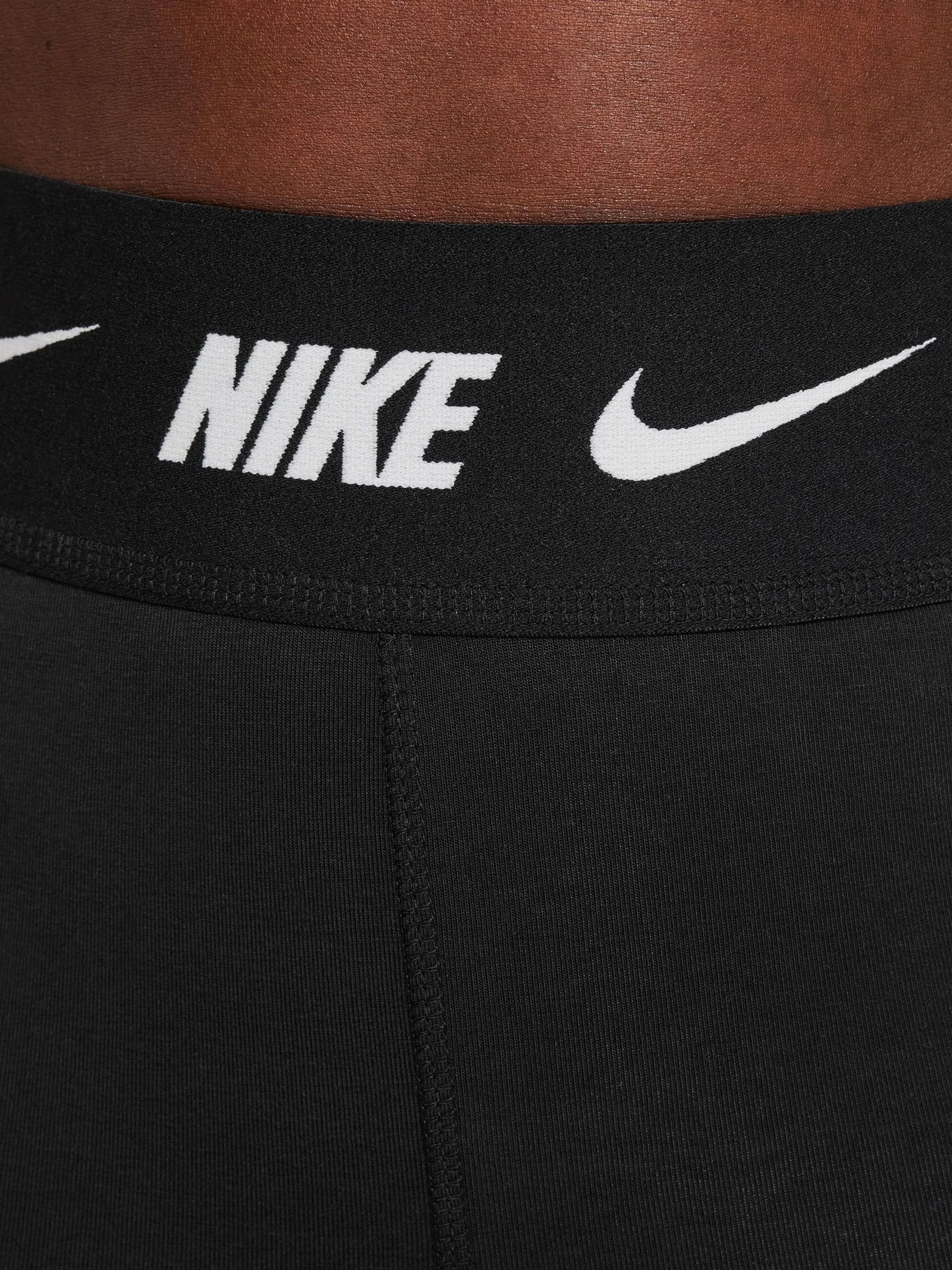 nike high waist leggings in black with logo waistband