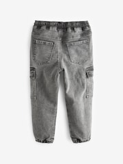 Grey Cargo Jeans With Elasticated Waist (3-16yrs) - Image 6 of 7