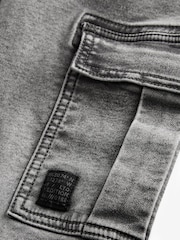 Grey Cargo Jeans With Elasticated Waist (3-16yrs) - Image 7 of 7