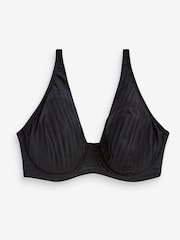 Black/Pink/White Non Pad Full Cup DD+ Stripe Bras 3 Pack - Image 8 of 8